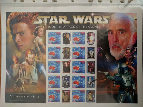 Australia Post Souvenir Sheet Star Wars Episode II