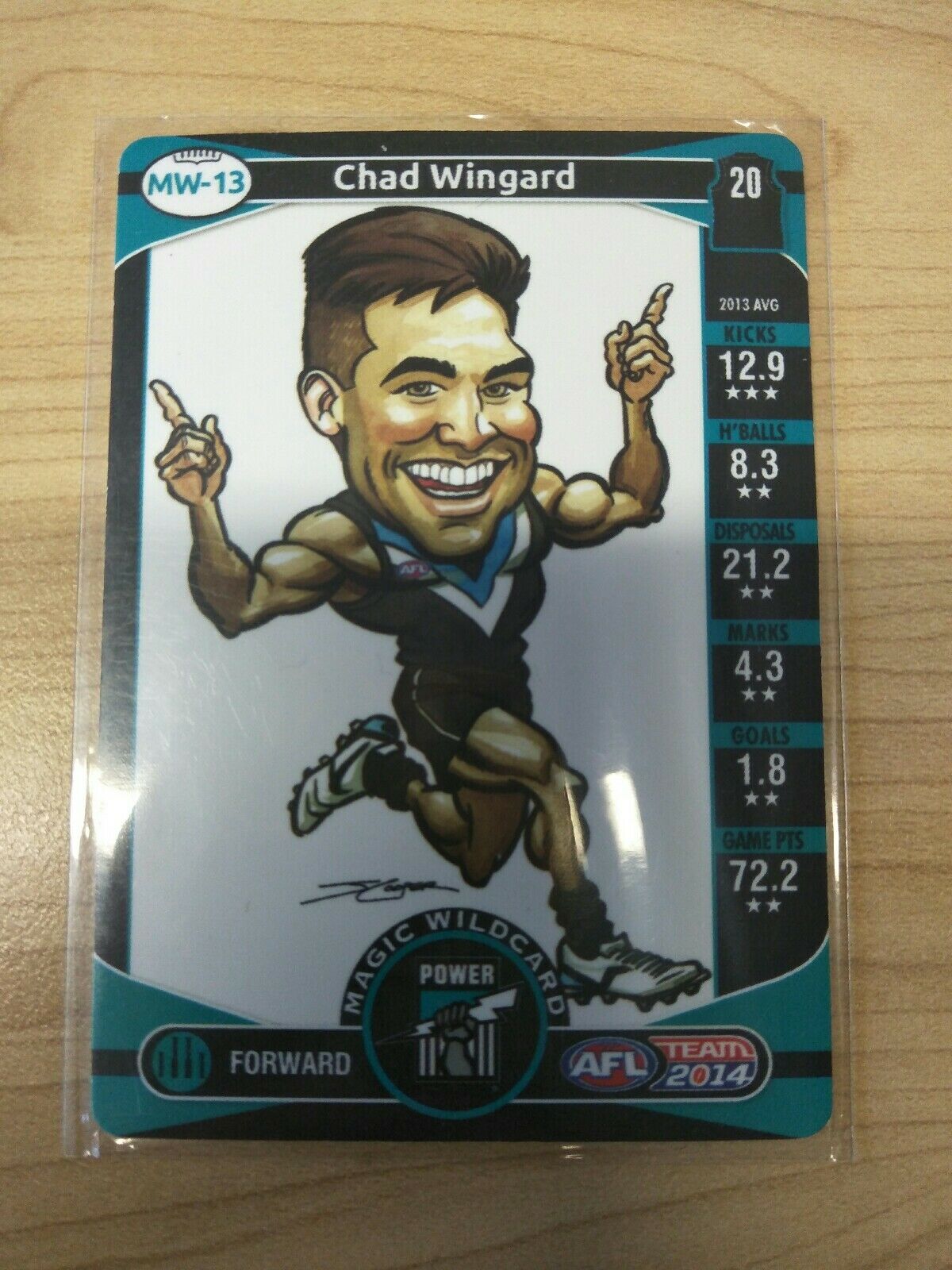 2014 Teamcoach Magic Wildcard Chad Wingard Port Adelaide MW-13