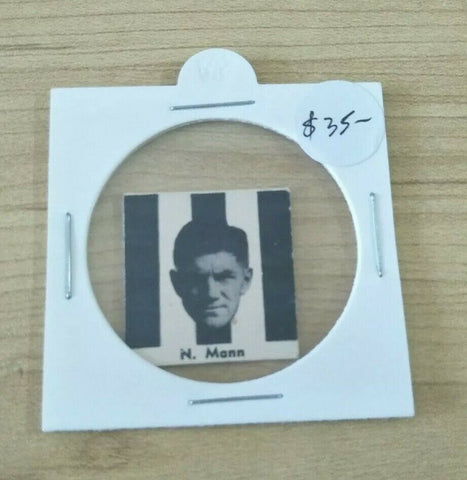 VFL 1956 Argus Newspaper Fireside Footballers Collingwood N Mann Football Card