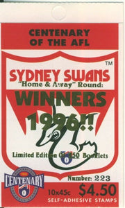 Australia SG SB108var 1996 AFL Football Booklet Sydney Swans opt Winners