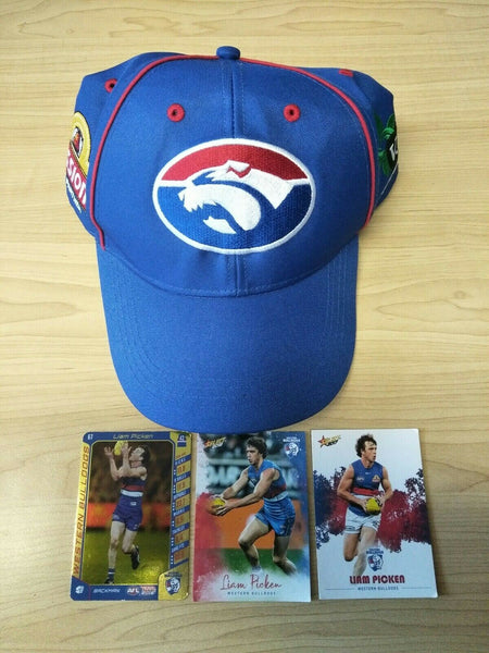 Lot Of Western Bulldogs Memorabilia Including Hat, 40+ Signed Photos, Cards