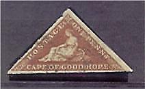 Cape of Good Hope South Africa SG 1 1d pale brick-red  Fine used.