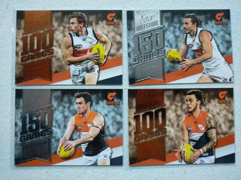 2020 Select Footy Stars Milestones GWS Giants Team Set x 4 Cards