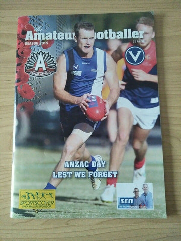 2015 April 25 VAFA Victorian Ameteur Football Association The Ameteur Footballer