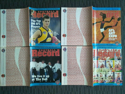 Lot Of 1996 AFL Football Records Collingwood Games x 21