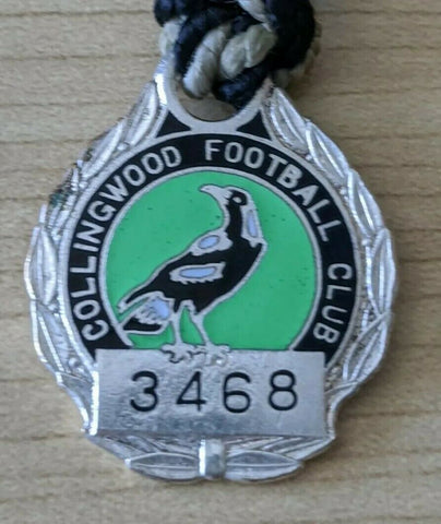 VFL 1963 Collingwood Football Club Membership Badge Member 3468 Superb Condition