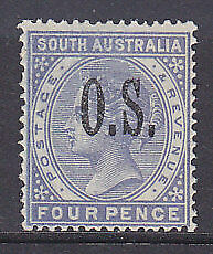 SA Australian States SG O66 4d slate-violet MUH