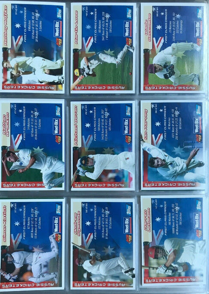 Weet-Bix Topps ACB Gold 2002 37 Assorted Australian Cards