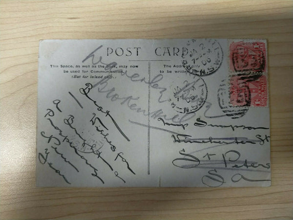 Australia 1906 Vintage Postcard. Boating, Broken Hill Postmark