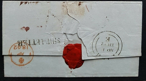 NSW Pre stamp ship letter Sydney August 4th 1841 to Bath arrived 1st April 1842