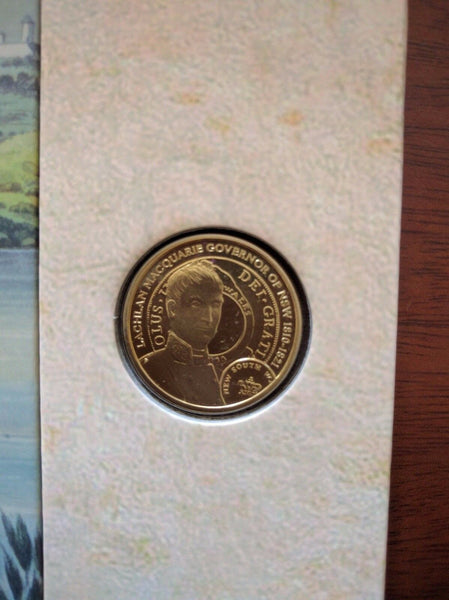 2010 $1 Lachlan Macquarie Coin Stamp Presentation Folder Limited Edition 267/500
