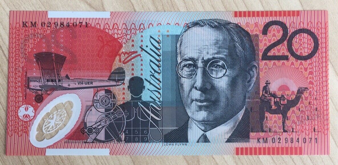 Australia 2002 $20 Macfarlane Henry Polymer R420aL Last Prefix KM 02 Unc