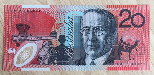 Australia 2002 $20 Macfarlane Henry Polymer R420aL Last Prefix KM 02 Unc