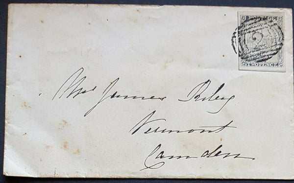 NSW 2d Sydney View SG 29 Sydney - Camden 1850. Backstamps Parramatta, CamdenTown