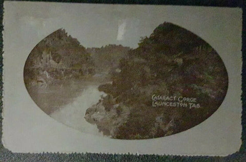 Australia Letter Card 1d Kangaroo Cataract Gorge paper piece on Oval view