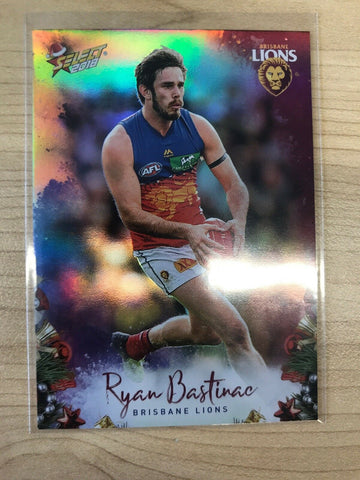 AFL 2018 Select Christmas Holofoil Card X13   - Brisbane Lions, Ryan Bastinac
