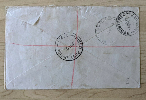 Australia  Military Mail Registered Passed By Censor to Tattersalls Tasmania