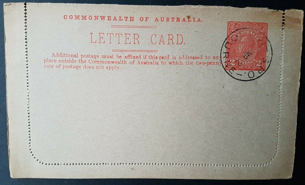 Australia Letter card 2d KGV Carting Far North LC48 -29 camels damaged so cheap