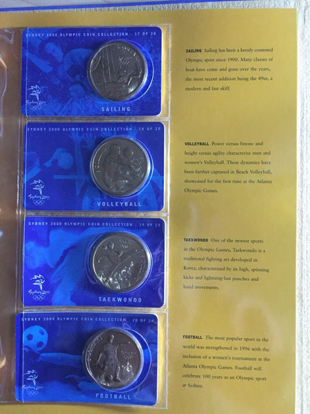 Australia 2000 Royal Australian Mint $5 Sydney Olympic Games Set of 28