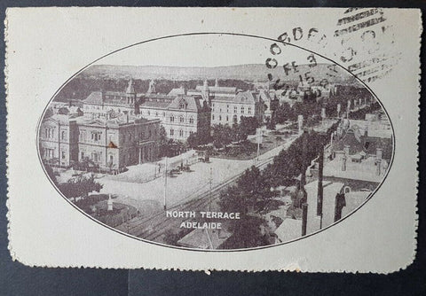 Australia Letter Card 1d KGV Die 1 North Terrace Adelaide, trams ACSC LC