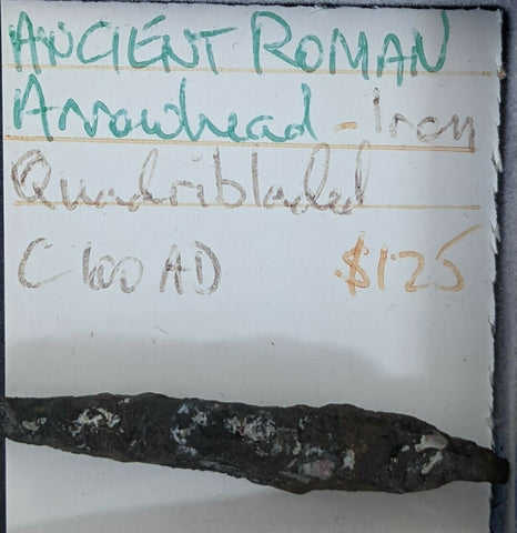Ancient Roman Arrowhead Iron Quadribladed  C100AD