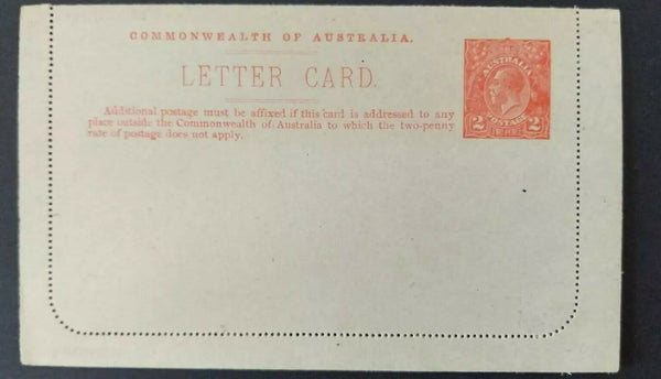 Australia Letter Card 2d KGV Government House Perth postal stationery LC 49-56E