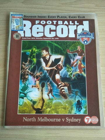 1996 Grand Final Football Record North Melbourne v Sydney