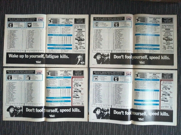 Lot Of 1994 AFL Football Records Collingwood Games x 22