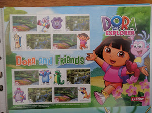 Australia 55c SES Souvenir stamp Sheet - Dora the Explorer x 2 children's books