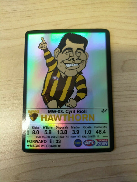 2009 Teamcoach Magic Wildcard Printing Error Card Cyril Rioli Hawthorn