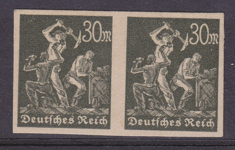 Germany SG  254 1923 30m olive Michel 243 Proof pair