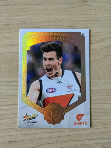 2020 Select Prestige AFL Brownlow Vote Getter Jeremy Cameron GWS Giants 38/80