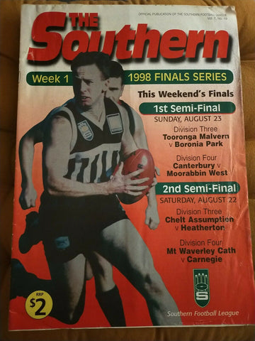 1998 The Southern Football Record Semi Finals Southern Football League