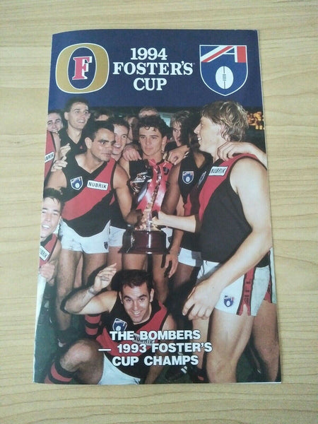AFL 1993/4 Four different Foster's Cup Collingwood Games Souvenir Football Records