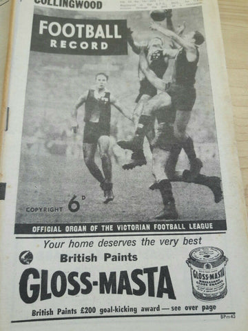 VFL 1963 July 27 Collingwood v Richmond Football Record