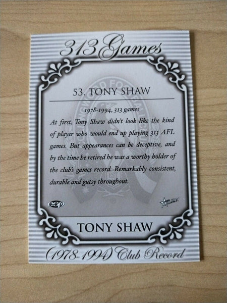 Select ESP Official AFL Collingwood Team Of The Century Tony Shaw (53)