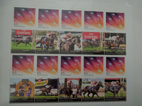 Australia 60c SES Souvenir Sheet - Black Caviar 25 Wins X 3 Sheets horse racing