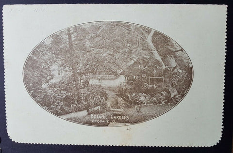 Australia Letter Card 1d full face KGV Botanic Gardens Brisbane Qld LC 1-14