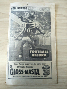 VFL 1968 April 15 Football Record Collingwood v Richmond