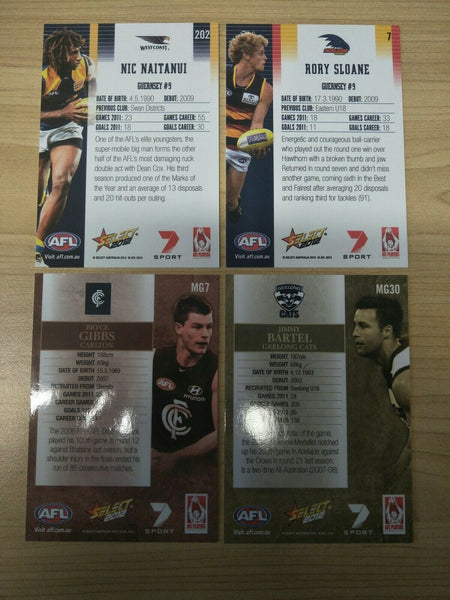 2012 Select AFL Promotional Cards Set of 4