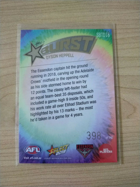 2019 Select Tie Dye Starburst Dyson Heppell Essendon