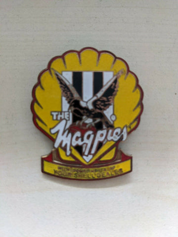 VFL Collingwood Football The Magpies Shell Petrol Badge