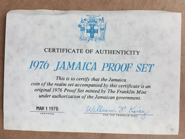 Jamaica 1976 Silver Proof Set
