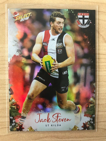 AFL 2018 Select Christmas Holofoil Card X180 - St. Kilda, Jack Steven