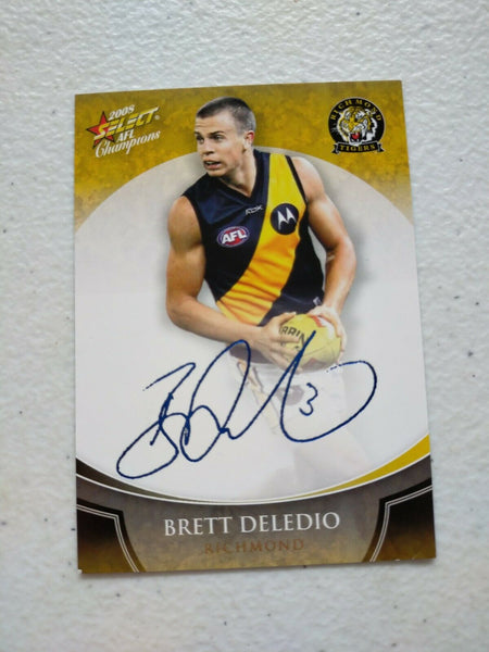 2008 Select AFL Champions Foil Signature Card Brett Deledio Richmond