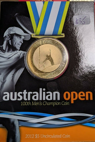 Australia 2012 Australia $5 Australian Open 100th Men's Tennis Championship Coin