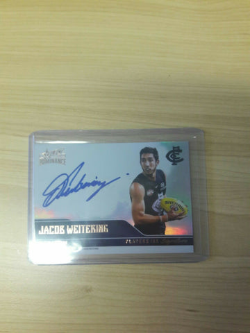 2020 Select Dominance Players Ink Signature Card Jacob Weitering Carlton 76/175