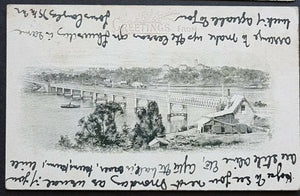 NSW 1d Arms Post Card Greetings from Iron Cove Bridge Sydney HG 19 a used