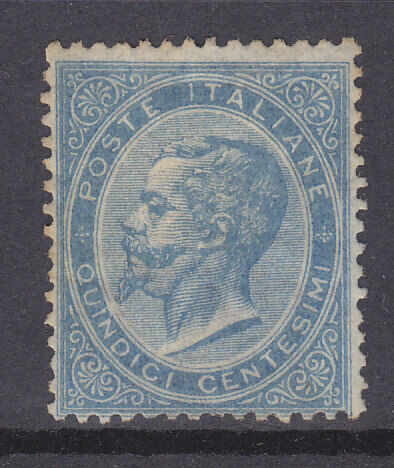 Italy SG 21 1863 10c blue Mint no gum