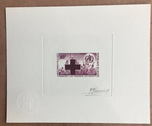 Niger 80f. Red Cross Artist Signed Die Proof Purple SG679